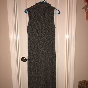 A Turtle neck dress with leg slits